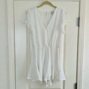 She + Sky White Romper